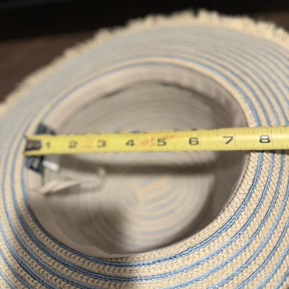 Panama Jack, NWT Blue and Tan Striped Sun Hat